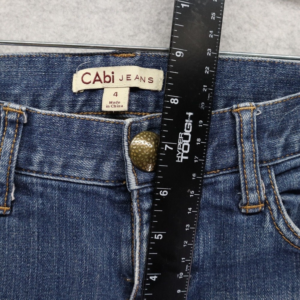 Cabi Jeans Womens 4 513 Low-Rise Straight Leg Stretch Flex Distressed Denim Blue - Picture 8 of 13